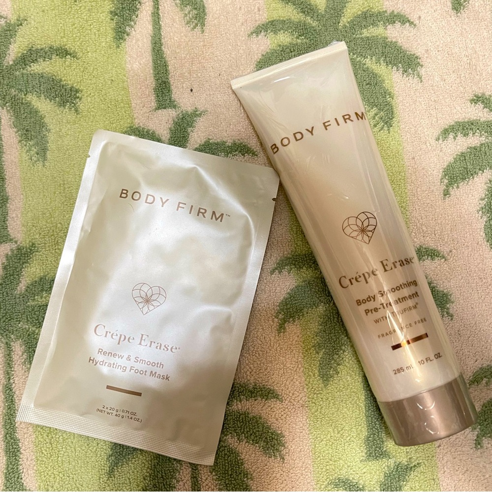 CREPE ERASE Body Firm Body Smoothing PreTreatment Trufirm w/ Foot Mask ~ New